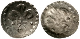 Altdeutsche Münzen und Medaillen, Baden-Baden, Bernhard I., 1372-1431
Schüsselpfennig o.J. Lilie über Wappen.
vorzüglich, schöne Patina
