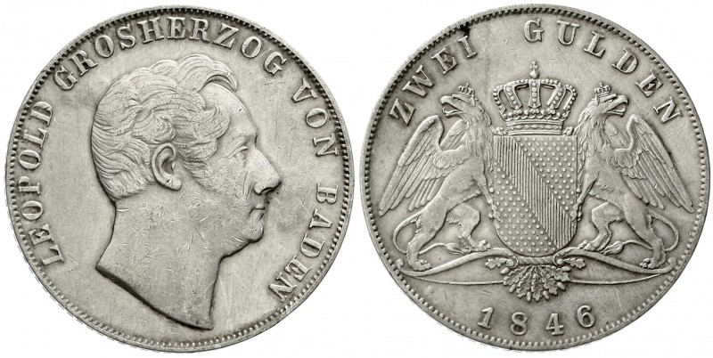 Altdeutsche Münzen und Medaillen, Baden-Durlach, Leopold, 1830-1852
Doppelgulde...