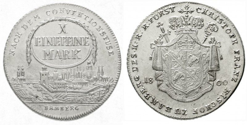 Altdeutsche Münzen und Medaillen, Bamberg, Bistum, Christoph Franz von Buseck, 1...