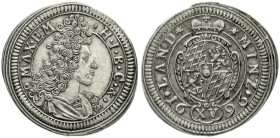 Altdeutsche Münzen und Medaillen, Bayern, Maximilian II. Emanuel, 1679-1726
15 Kreuzer 1696. vorzüglich