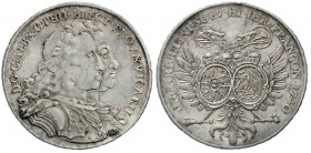 Altdeutsche Münzen und Medaillen, Bayern, Karl Albrecht, 1726-1745
Vikariatstaler 1740, Mannheim. Gestaffelte Brb. Karl Albrechts und Karl III. Phili...