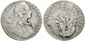 Altdeutsche Münzen und Medaillen, Bayern, Maximilian III. Joseph, 1745-1777
Madonnentaler 1764. 27,73 g.
sehr schön, justiert