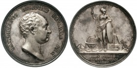 Altdeutsche Münzen und Medaillen, Bayern, Maximilian IV. (I.) Joseph, 1799-1806-1825
Silberne Prämienmedaille o.J. von Losch. Für ausserordentl. Flei...