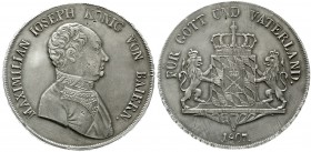 Altdeutsche Münzen und Medaillen, Bayern, Maximilian IV. (I.) Joseph, 1799-1806-1825
Konventionstaler 1807, ohne Zopf.
sehr schön, kl. Schrötlingsfe...
