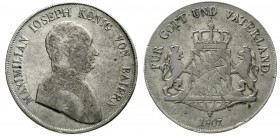 Altdeutsche Münzen und Medaillen, Bayern, Maximilian IV. (I.) Joseph, 1799-1806-1825
Konventionstaler 1807, ohne Zopf.
schön/sehr schön, justiert un...