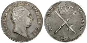 Altdeutsche Münzen und Medaillen, Bayern, Maximilian IV. (I.) Joseph, 1799-1806-1825
Kronentaler 1813 mit Stempelfehler IOEPHUS.
vorzüglich, schöne ...