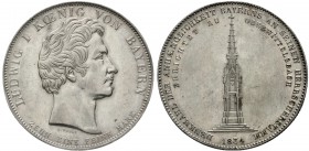 Altdeutsche Münzen und Medaillen, Bayern, Ludwig I., 1825-1848
Geschichtstaler 1834. Denkmal der Anhänglichkeit Bayerns an seinen Herrscherstamm/Erri...