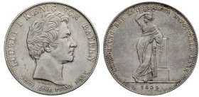 Altdeutsche Münzen und Medaillen, Bayern, Ludwig I., 1825-1848
Geschichtstaler 1835 auf die Errichtung der Bayer. Hypothekenbank.
vorzüglich, min. b...