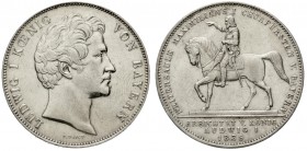 Altdeutsche Münzen und Medaillen, Bayern, Ludwig I., 1825-1848
Geschichtsdoppeltaler 1839. Reitersäule Maximilian I, Randschrift a.
sehr schön/vorzü...