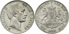 Altdeutsche Münzen und Medaillen, Bayern, Maximilian II. Joseph, 1848-1864
Vereinstaler 1863. sehr schön