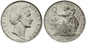 Altdeutsche Münzen und Medaillen, Bayern, Ludwig II., 1864-1886
Siegestaler 1871. gutes vorzüglich, kl. Kratzer