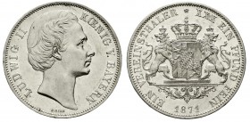 Altdeutsche Münzen und Medaillen, Bayern, Ludwig II., 1864-1886
Vereinstaler 1871 mit RIES. gutes vorzüglich aus EA