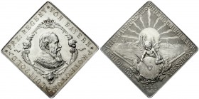 Altdeutsche Münzen und Medaillen, Bayern-München, Stadt
Silberklippe 1888 v. Börsch, a.d. VIII. bayer. Jubiläumsschiessen. Brb. Prinzregent Luitpold ...