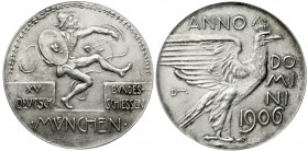 Altdeutsche Münzen und Medaillen, Bayern-München, Stadt
Silbermedaille 1906 von Maximilian Dasio, auf das XV. deutsche Bundesschiessen. Adler r./Ziel...