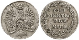 Altdeutsche Münzen und Medaillen, Brandenburg-Ansbach-Bayreuth, Friedrich Wilhelm II. von Preußen, 1791-1797
Schulprämien-Jeton 1794. 19 mm; 1,16 g....
