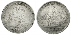 Altdeutsche Münzen und Medaillen, Brandenburg-Bayreuth, Friedrich, 1735-1763
Konventionstaler 1757 CLR. schön/sehr schön, Schrötlingsfehler