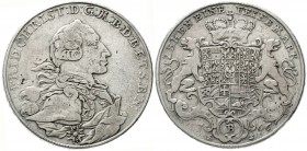 Altdeutsche Münzen und Medaillen, Brandenburg-Bayreuth, Friedrich Christian, 1763-1769
Konventionstaler 1766 B. sehr schön, justiert