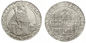 Altdeutsche Münzen und Medaillen, Brandenburg/Preußen, Georg Wilhelm, 1619-1640
Reichstaler 1638 LM Cölln. vorzüglich/Stempelglanz, Prachtexemplar, g...