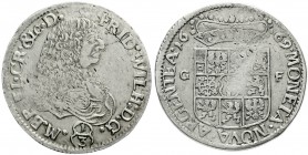 Altdeutsche Münzen und Medaillen, Brandenburg/Preußen, Friedrich Wilhelm, 1640-1688
1/3 Taler 1669 GF Krossen. sehr schön, Schrötlingsfehler