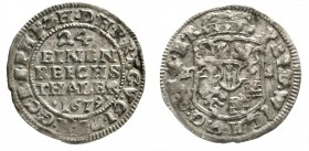 Altdeutsche Münzen und Medaillen, Brandenburg/Preußen, Friedrich Wilhelm, 1640-1688
1/24 Taler 1679 LCS, Halberstadt. vorzüglich, etwas Belag