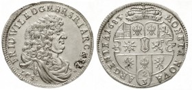 Altdeutsche Münzen und Medaillen, Brandenburg/Preußen, Friedrich Wilhelm, 1640-1688
2/3 Taler 1683 LCS, Berlin. Wertangabe unter dem Schild im Oval, ...