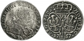 Altdeutsche Münzen und Medaillen, Brandenburg/Preußen, Friedrich II., 1740-1786
Sechsgröscher 1757 E, Königsberg. gutes sehr schön