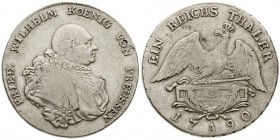 Altdeutsche Münzen und Medaillen, Brandenburg/Preußen, Friedrich Wilhelm II., 1786-1797
Taler 1790 A, Berlin. fast sehr schön, kl. Schrötlingsfehler ...