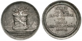Altdeutsche Münzen und Medaillen, Brandenburg/Preußen, Friedrich Wilhelm III., 1797-1840
Silbermedaille o.J. (um 1800) von Loos. Rose auf Altar. / IM...
