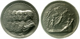 Altdeutsche Münzen und Medaillen, Brandenburg/Preußen, Friedrich Wilhelm III., 1797-1840
Eisenmedaille 1801 von Loos. Auf die 100-Jahrfeier des König...
