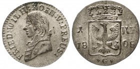 Altdeutsche Münzen und Medaillen, Brandenburg/Preußen, Friedrich Wilhelm III., 1797-1840
1 Kreuzer 1808 G, Glatz. Für Schlesien.
fast Stempelglanz, ...