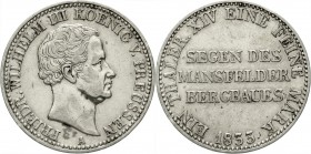 Altdeutsche Münzen und Medaillen, Brandenburg/Preußen, Friedrich Wilhelm III., 1797-1840
Ausbeutetaler 1833 A. sehr schön