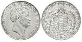 Altdeutsche Münzen und Medaillen, Brandenburg/Preußen, Friedrich Wilhelm III., 1797-1840
Vereinsdoppeltaler 1840 A, Berlin. Randschrift läuft rechts ...