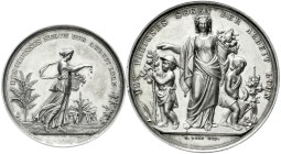 Altdeutsche Münzen und Medaillen, Brandenburg/Preußen, Friedrich Wilhelm IV., 1840-1861
2 Silber-Prämienmedaillen, Pfeuffer / Loos und Loos o.J. f. "...