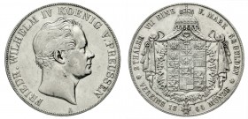 Altdeutsche Münzen und Medaillen, Brandenburg/Preußen, Friedrich Wilhelm IV., 1840-1861
Vereinsdoppeltaler 1844 A. sehr schön