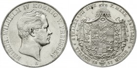 Altdeutsche Münzen und Medaillen, Brandenburg/Preußen, Friedrich Wilhelm IV., 1840-1861
Vereinsdoppeltaler 1851 A. gutes vorzüglich, kl. Randfehler...