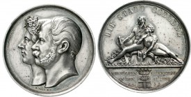 Altdeutsche Münzen und Medaillen, Brandenburg/Preußen, Wilhelm I., 1861-1888
Silbermedaille 1854 von Bubert. Einweihung des Rhein-Mosel-Kanals in Kob...