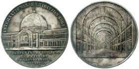 Altdeutsche Münzen und Medaillen, Brandenburg/Preußen, Wilhelm I., 1861-1888
Versilb. Bronzemedaille 1862 v. J. Wiener. A.d. Weltausstellung. Im Auss...