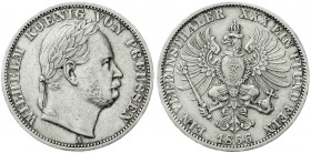 Altdeutsche Münzen und Medaillen, Brandenburg/Preußen, Wilhelm I., 1861-1888
Siegestaler 1866 A, Berlin. gutes sehr schön