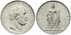 Altdeutsche Münzen und Medaillen, Brandenburg/Preußen, Wilhelm I., 1861-1888
Siegestaler 1871 A. vorzüglich/Stempelglanz