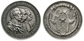 Altdeutsche Münzen und Medaillen, Brandenburg/Preußen, Wilhelm II., 1888-1918
Silbermedaille o.J. (1888). Erneuerung des Bundes mit Franz Josef v. Ös...