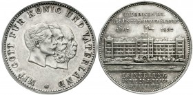 Altdeutsche Münzen und Medaillen, Brandenburg/Preußen, Wilhelm II., 1888-1918
Silbermedaille 1892, unsign. 25-Jf. d. Kgl. Unteroffizier-Schule zu Bie...