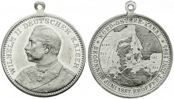 Altdeutsche Münzen und Medaillen, Brandenburg/Preußen, Wilhelm II., 1888-1918
Tragb. Alumedaille 1895 a.d. Einweihung des Nord-Ostseekanals. 34 mm.
...