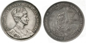 Altdeutsche Münzen und Medaillen, Brandenburg/Preußen, Wilhelm II., 1888-1918
Silbermedaille ("Kanal-Segensmünze") 1895 zur Eröffnung des Nord-Ostsee...