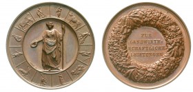 Altdeutsche Münzen und Medaillen, Brandenburg/Preußen, Medaillen
Bronze-Staatspreismedaille o.J. (um 1878). Stempel von Loos, "Für landwirtschaftlich...