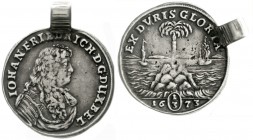 Altdeutsche Münzen und Medaillen, Braunschweig-Calenberg-Hannover, Johann Friedrich, 1665-1679
Dicker 1/3 Taler (1/2 Palmbaumgulden) 1673. sehr schön...