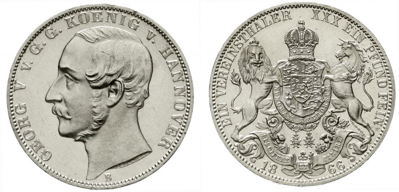 Altdeutsche Münzen und Medaillen, Braunschweig-Calenberg-Hannover, Georg V., 185...