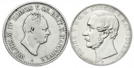 Altdeutsche Münzen und Medaillen, Braunschweig-Calenberg-Hannover, Lots
2 Stück: Taler 1834 B, Vereinstaler 1866 B.
schön und sehr schön/vorzüglich...