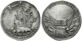 Altdeutsche Münzen und Medaillen, Braunschweig-Wolfenbüttel, Rudolf August, 1666-1685
Silbermedaille Im Talergewicht 1671 v. M. Möller auf die Erober...