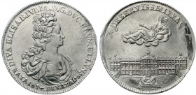 Altdeutsche Münzen und Medaillen, Braunschweig-Wolfenbüttel, Anton Ulrich, allein, 1704-1714
Sterbetaler 1704. Auf den Tod seiner Gemahlin Elisabeth ...