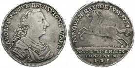 Altdeutsche Münzen und Medaillen, Braunschweig-Wolfenbüttel, Karl I., 1735-1780
Konventionstaler 1765 IDB. Springendes Ross.
fast sehr schön, winz. ...